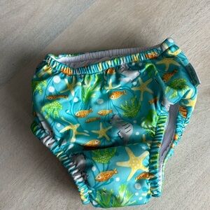 i play. by green sprouts baby boys Reusable Swim Diaper Aqua fish 6 Months